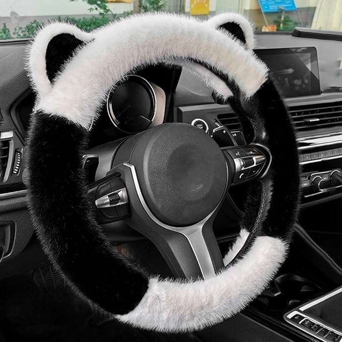 Last Day 49% OFF -Plush Steering Wheel Cover，Car Winter Accessories,for 98% Cars