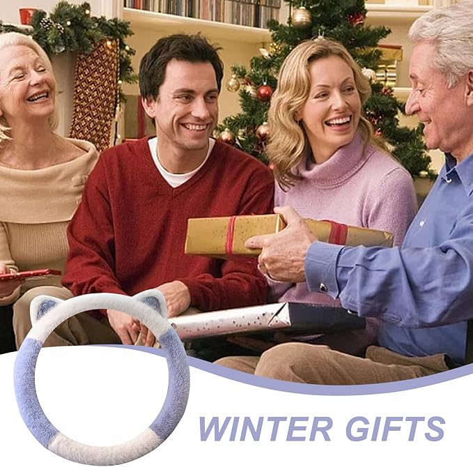 Last Day 49% OFF -Plush Steering Wheel Cover，Car Winter Accessories,for 98% Cars