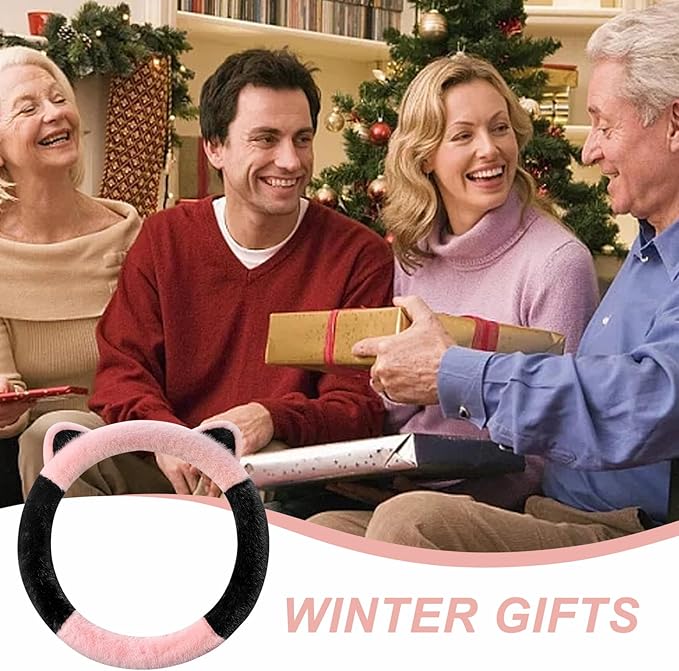 Last Day 49% OFF -Plush Steering Wheel Cover，Car Winter Accessories,for 98% Cars