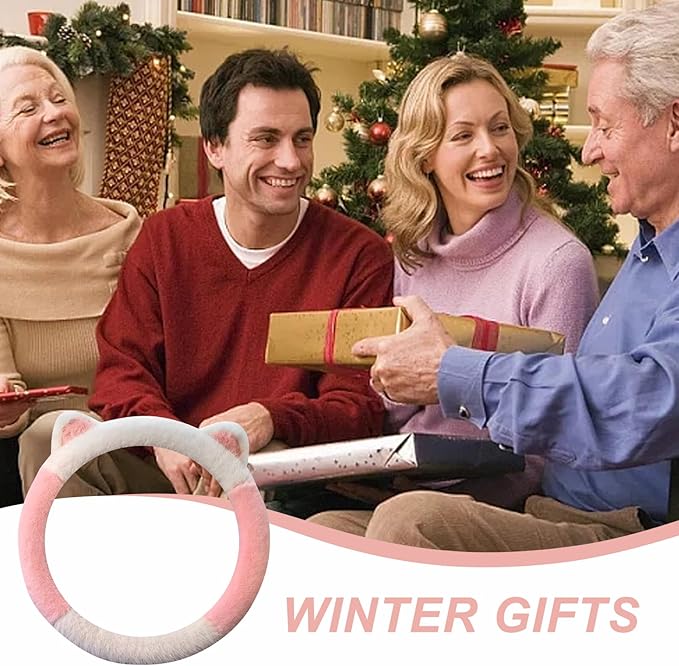 Last Day 49% OFF -Plush Steering Wheel Cover，Car Winter Accessories,for 98% Cars