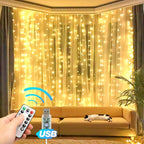 Last Day 49% OFF -💡300 LED Curtain Fairy Lights – Instantly Brighten Any Space