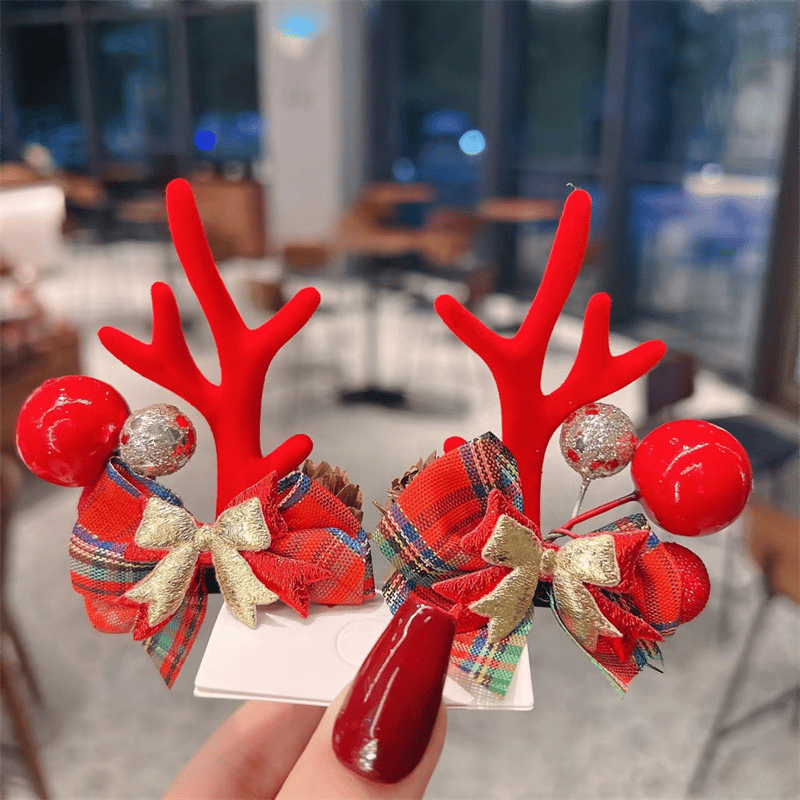 🫎Reindeer Antlers Xmas Hair Clip