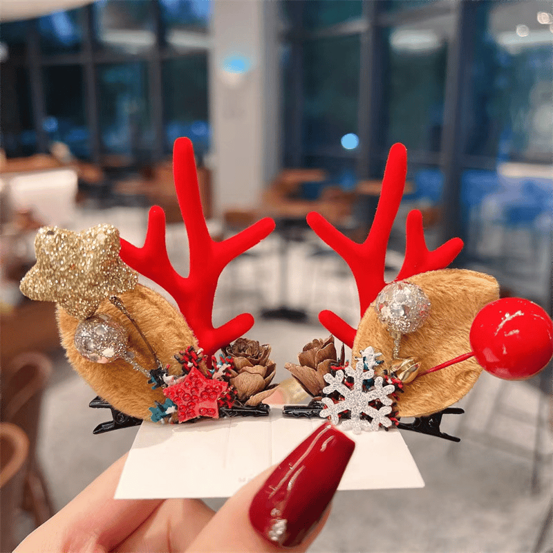 🫎Reindeer Antlers Xmas Hair Clip
