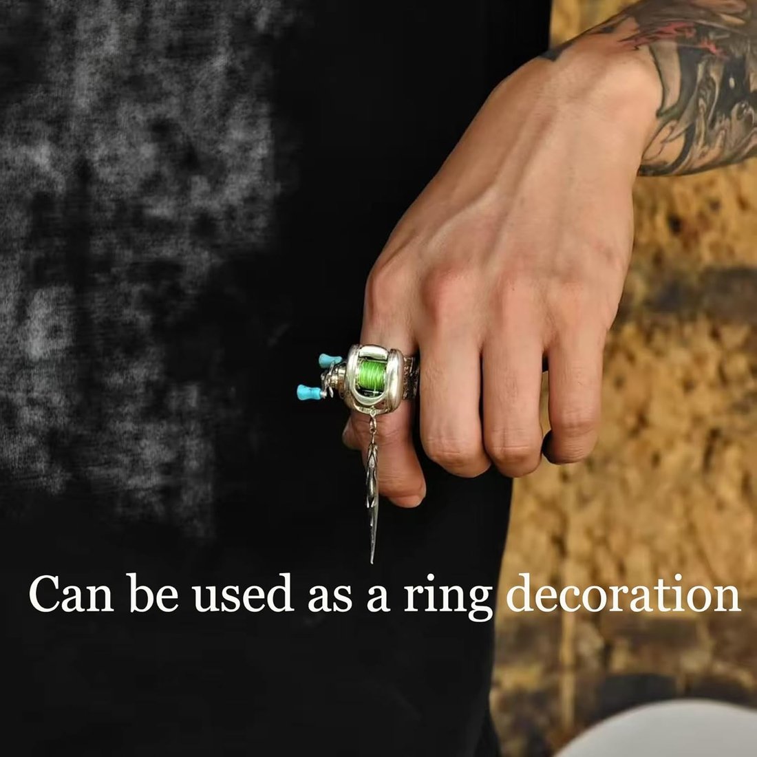🎣 Baitcaster Reel Necklace& Ring  – For the True Fishing Enthusiast!