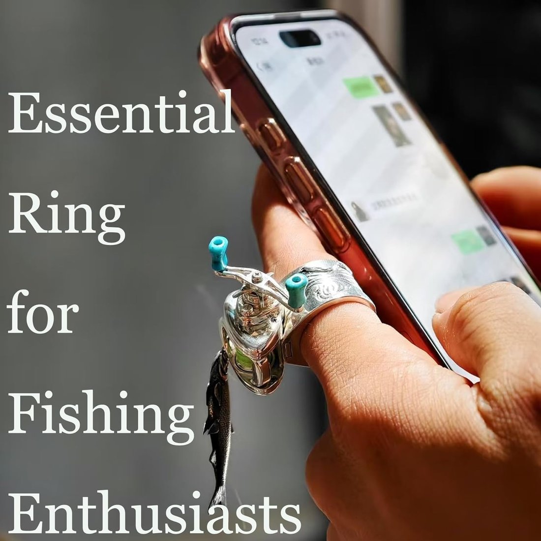 🎣 Baitcaster Reel Necklace& Ring  – For the True Fishing Enthusiast!