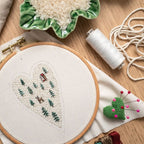 💖DIY Heart Shaped Hand Embroidered Christmas Finished product/DIY material kit