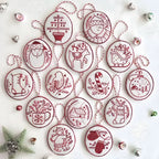 🔥Hand Red Embroidery Christmas Ornaments kit