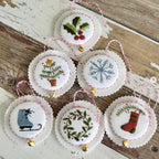 🔥Hand Red Embroidery Christmas Ornaments kit