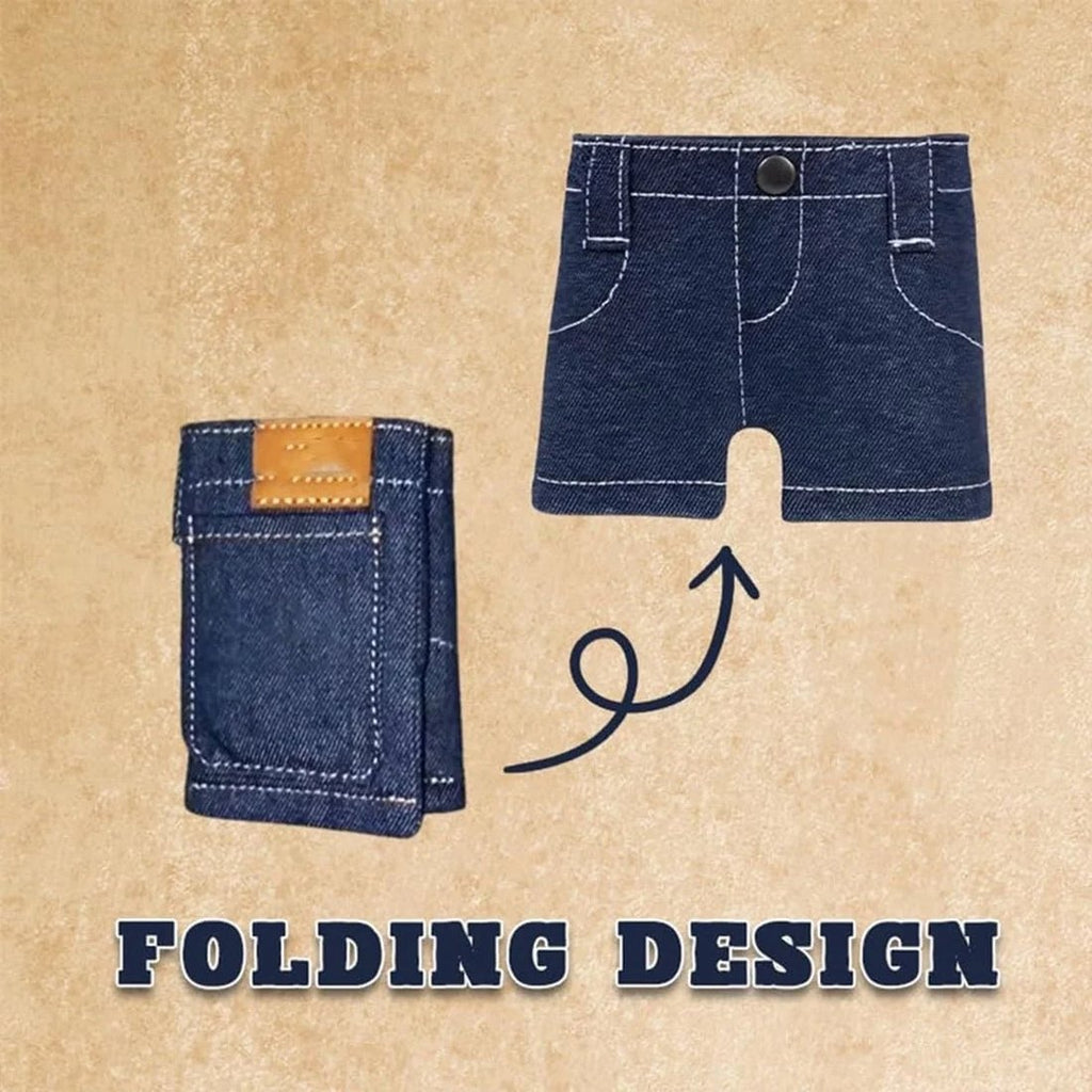 👖Pocket-sized mini denim wallet/card holder, portable