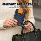 👖Pocket-sized mini denim wallet/card holder, portable