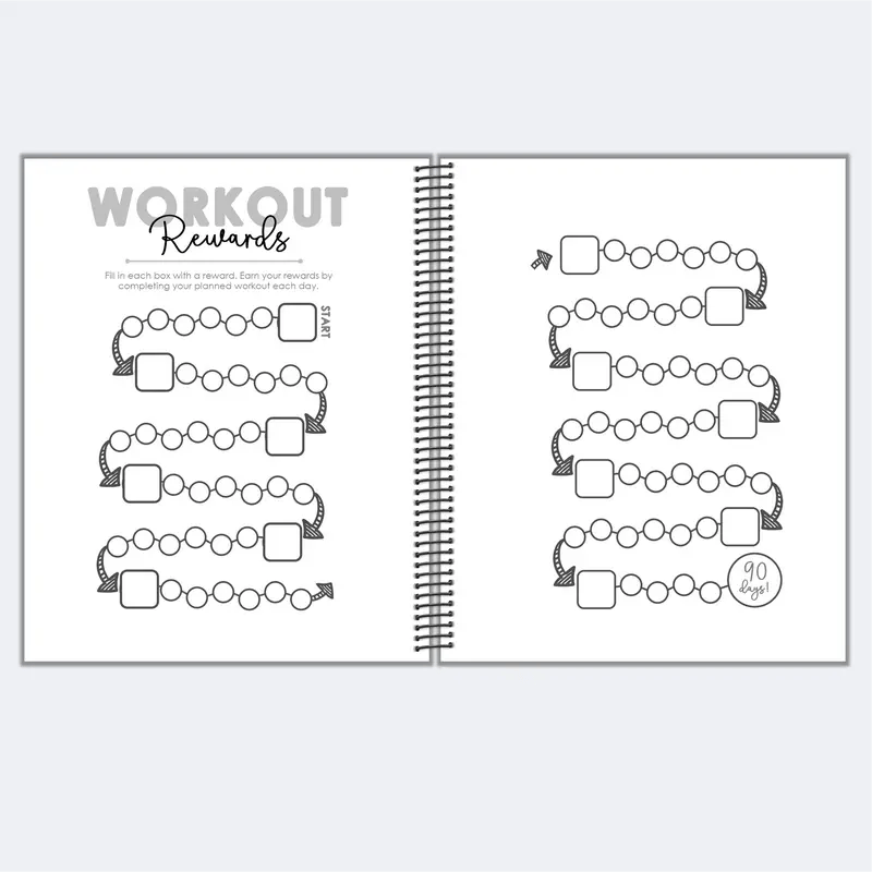 💪Challenge Accepted Fitness Planner: 90 Day Exercise and Food Journal for Wellness and Gratitude