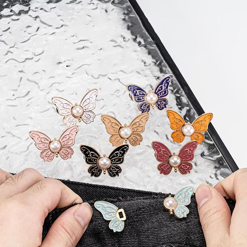 🦋Detachable Butterfly Jean Buttons Pant Waist Tightener for Loose Jeans