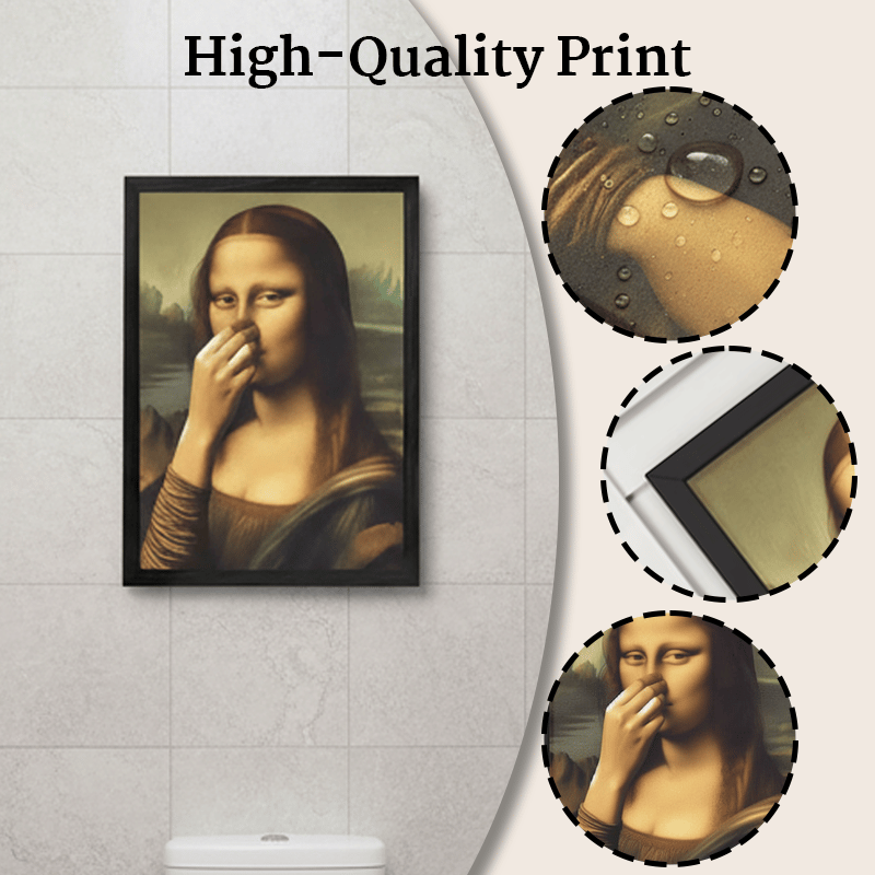 💥 Limited Time Offer - Mona Lisa Pinching Her Nose Art Print