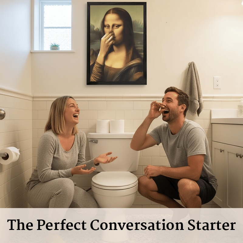 💥 Limited Time Offer - Mona Lisa Pinching Her Nose Art Print