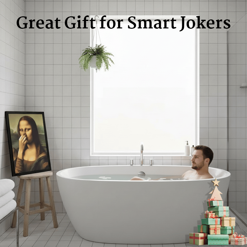 💥 Limited Time Offer - Mona Lisa Pinching Her Nose Art Print