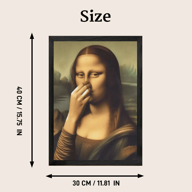 💥 Limited Time Offer - Mona Lisa Pinching Her Nose Art Print