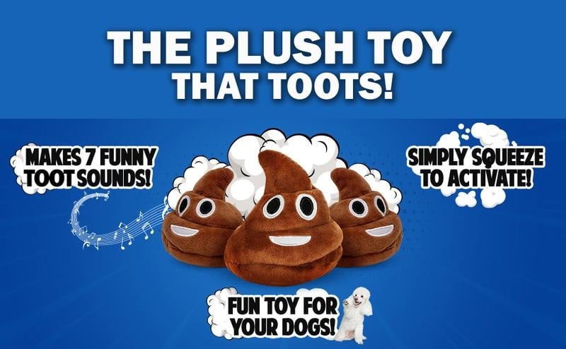 🎁Lowest price ever💥Funny Talking Poop Plush Toy – Makes Fart Sounds!