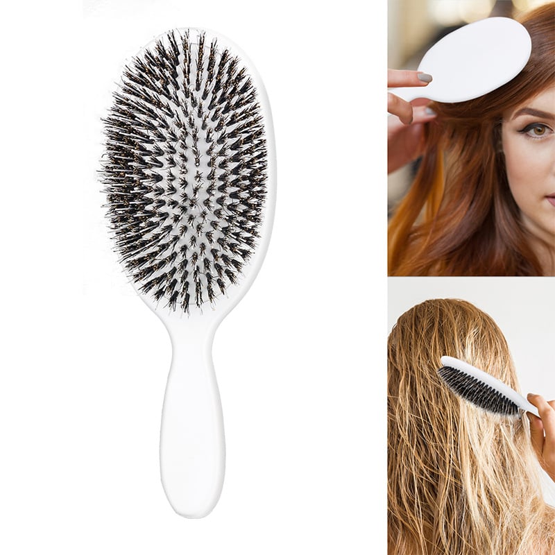 🔥LAST DAY 49% OFF🔥 🏆 Miracle Brush – Smoother, Stronger, Shinier Hair - Boar Bristle Brush with Nylon Bristles and Microsphere Massaging Tips
