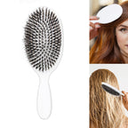 🔥LAST DAY 49% OFF🔥 🏆 Miracle Brush – Smoother, Stronger, Shinier Hair - Boar Bristle Brush with Nylon Bristles and Microsphere Massaging Tips