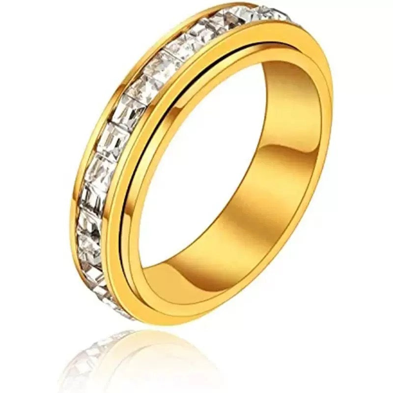 Anxiety Rings Titanium Steel Spinner Fidget Band Rings💍💍