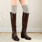 🎄 Women’s Knitted Twist Over-the-Knee Christmas Stockings