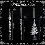 24 Pcs Crystal Icicle Christmas Tree Ornaments(3 Styles Christmas Icicles)