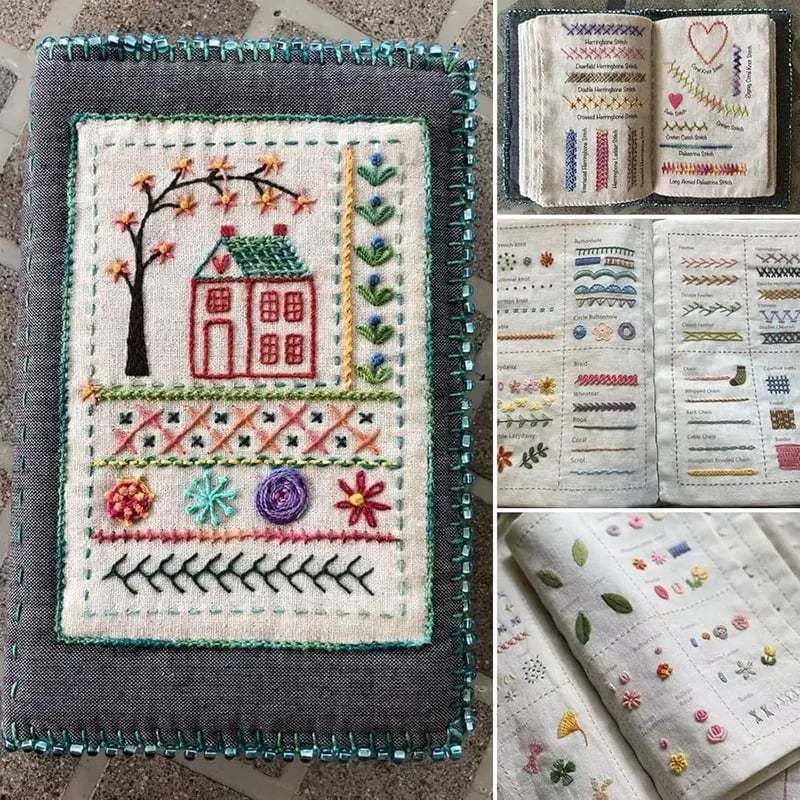 ❤️Beginner-Friendly🪡Stitch Book 📖with 106 different stitches
