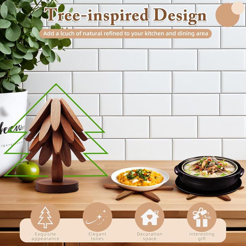 Last Day 49% OFF🔥Natural Tree Trivet Set - Kitchenware & Tableware Coasters