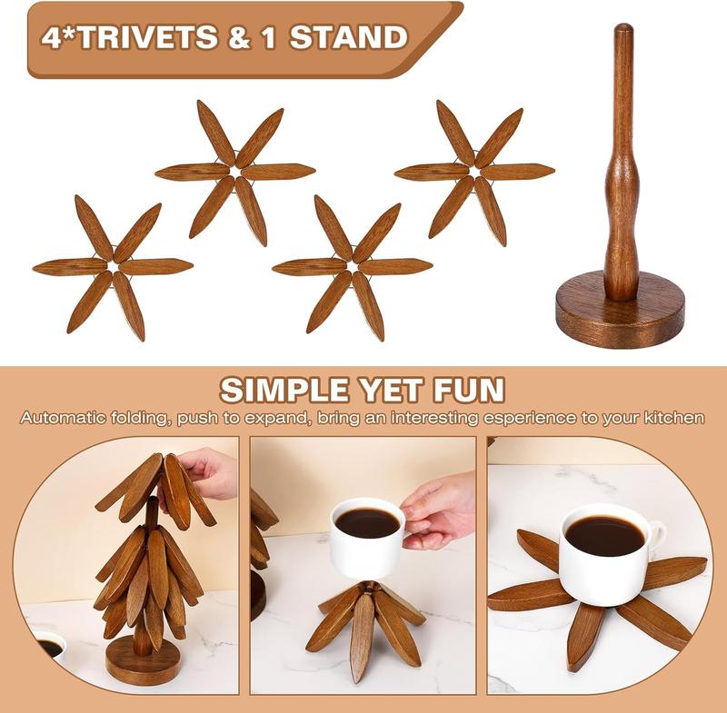 Last Day 49% OFF🔥Natural Tree Trivet Set - Kitchenware & Tableware Coasters