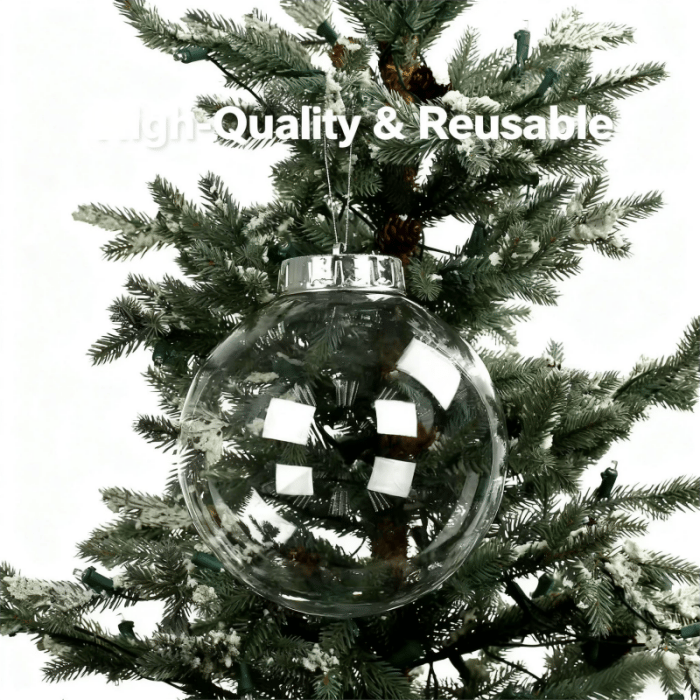 DIY Iridescent Plastic Ball Ornament(3pcs)🔥Essential Christmas decor