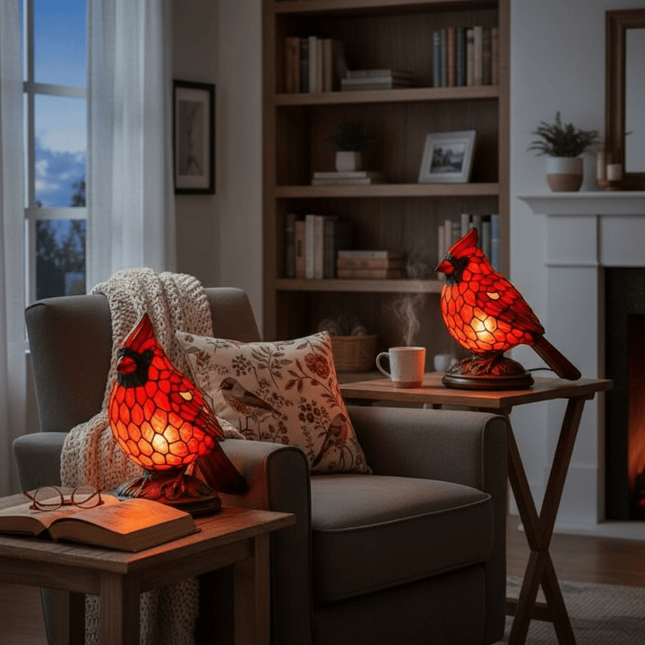 ✨ Cardinal Art Lamp — Unique Eastern elements. Good fortune. Auspiciousness.