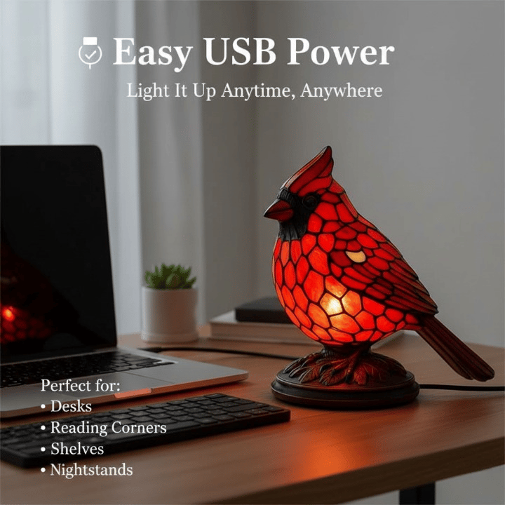 ✨ Cardinal Art Lamp — Unique Eastern elements. Good fortune. Auspiciousness.