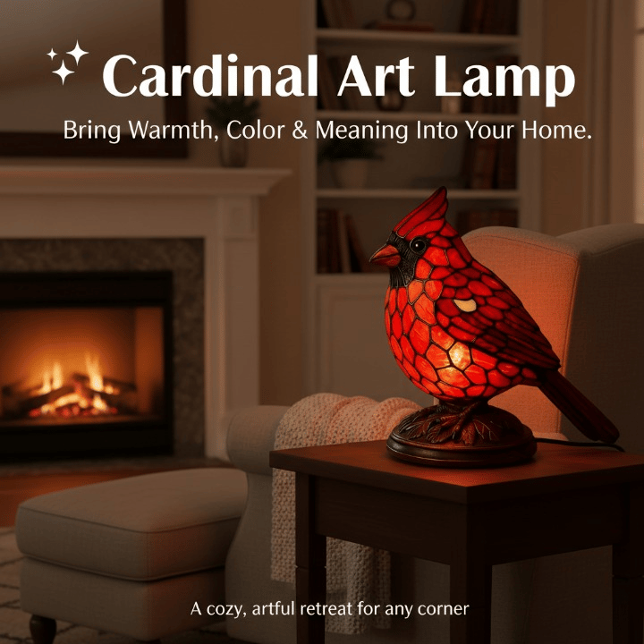 ✨ Cardinal Art Lamp — Unique Eastern elements. Good fortune. Auspiciousness.