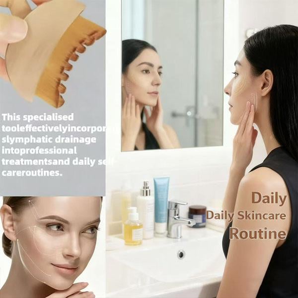 👧Lymphatic Drainage Face Brush — Sculpt, De-Puff & Glow Naturally”
