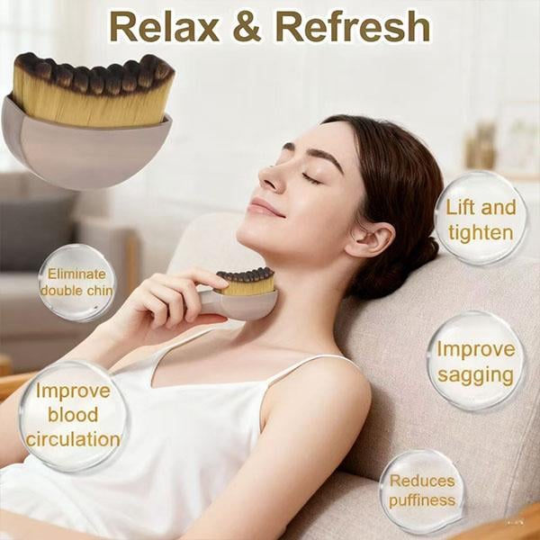 👧Lymphatic Drainage Face Brush — Sculpt, De-Puff & Glow Naturally”