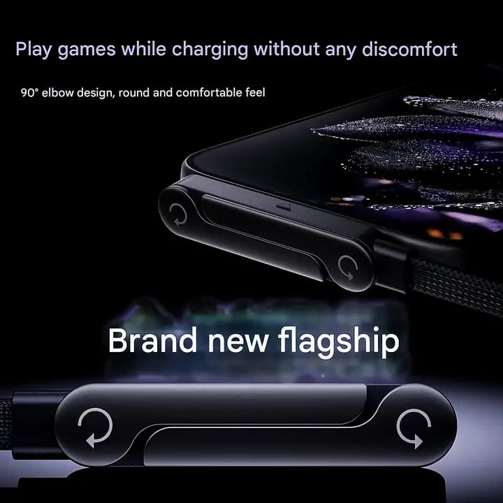 ⚡Official Authorized | MFi-Certified Cables🔥 2-in-1 Invisible Holder Charger Cable - 240W Fast Charging Cord with Built-In Phone Stand