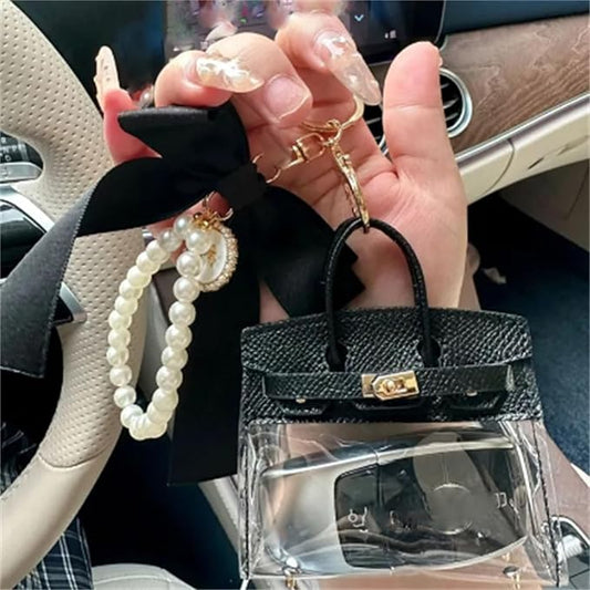 Creative Mini Tote Key Holder – Cute Women’s Car Key Handbag Case