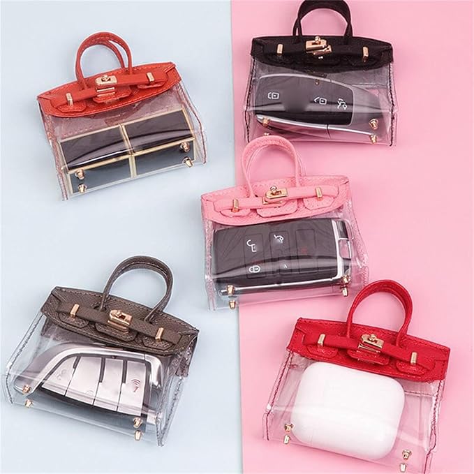 Creative Mini Tote Key Holder – Cute Women’s Car Key Handbag Case