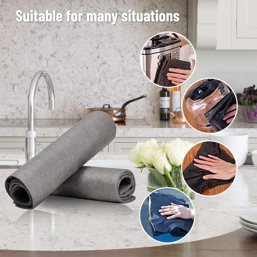 🔥Last Day 49% OFF-5 Counts Magic Cleaning Cloth, Reuseable Thickened Streak Free Magic Cleaning Wipes