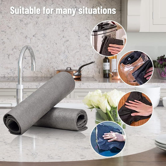 🔥Last Day 49% OFF-5 Counts Magic Cleaning Cloth, Reuseable Thickened Streak Free Magic Cleaning Wipes