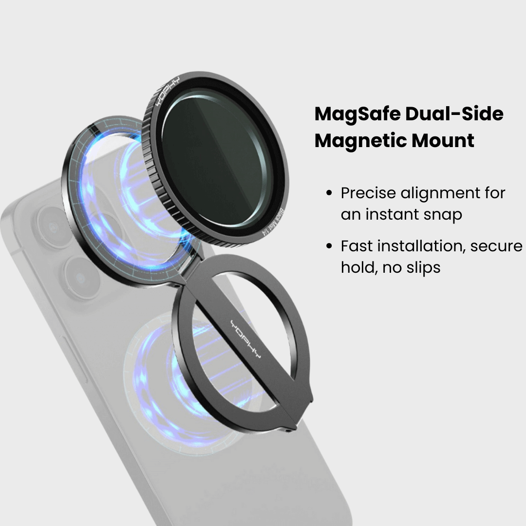 MagSafe Magnetic Mount with 52 mm CPL & ND64 Filters