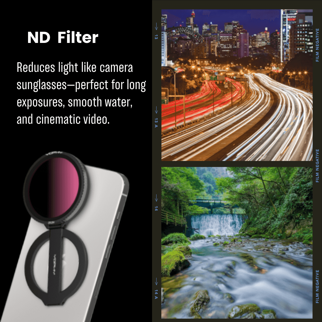 MagSafe Magnetic Mount with 52 mm CPL & ND64 Filters