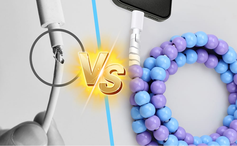 Pearl-beaded data cable, 4-in-1 design, compatible with multiple devices