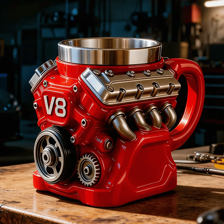 🎁LAST DAY 49% OFF🏎️V8 Engine Stainless Steel 3D Mug