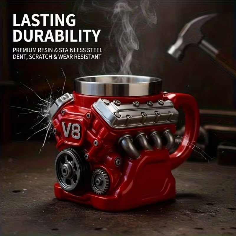 🎁LAST DAY 49% OFF🏎️V8 Engine Stainless Steel 3D Mug