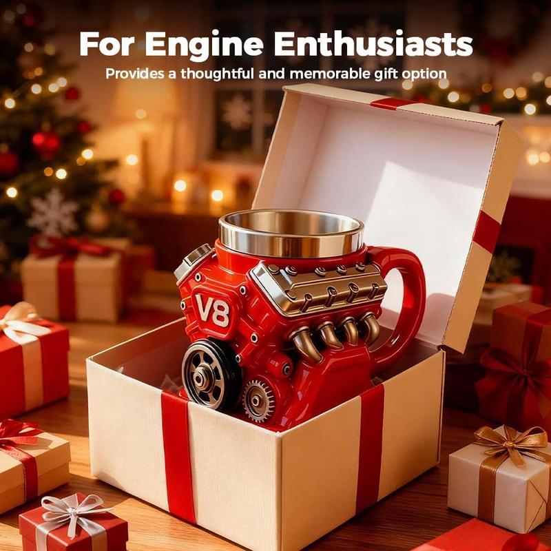 🎁LAST DAY 49% OFF🏎️V8 Engine Stainless Steel 3D Mug