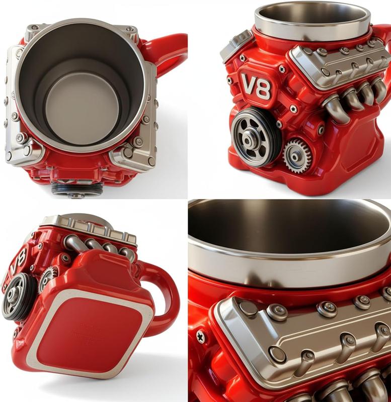 🎁LAST DAY 49% OFF🏎️V8 Engine Stainless Steel 3D Mug