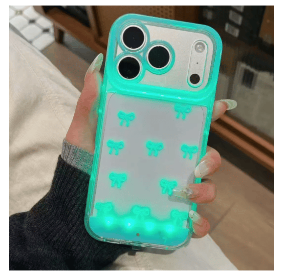 🔥2026 NEW ARRIVAL📱 LED Bowknot Phone Case，, Compatible with iPhone 11/12/13/14/15/16/17 Pro/Pro Max🦋