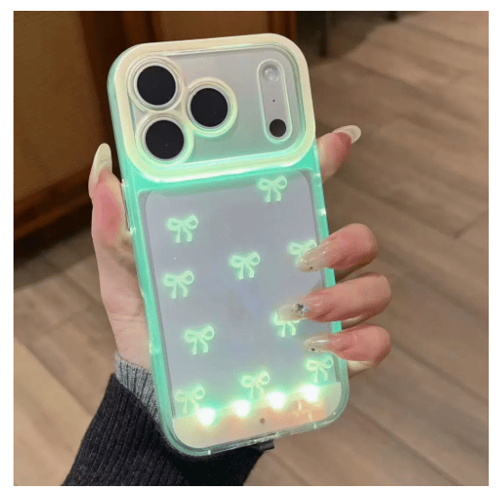 🔥2026 NEW ARRIVAL📱 LED Bowknot Phone Case，, Compatible with iPhone 11/12/13/14/15/16/17 Pro/Pro Max🦋