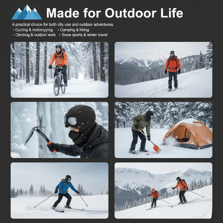 Winter 4 in 1 Windproof Warm Hat Detachable Mask Neckband